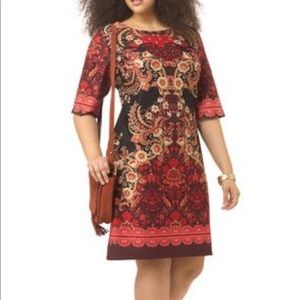 Julian Taylor Scuba Shift Dress Rosewood